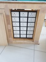 Närbild på uttagen i eldosan